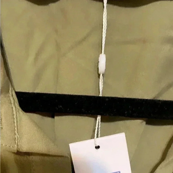 NWT Sage the label dark green long sleeve button down mini shirt dress S - Picture 4 of 5